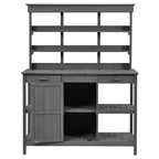 TOPMAX 66'' Large Outdoor Farmhouse Wooden Potting Bench