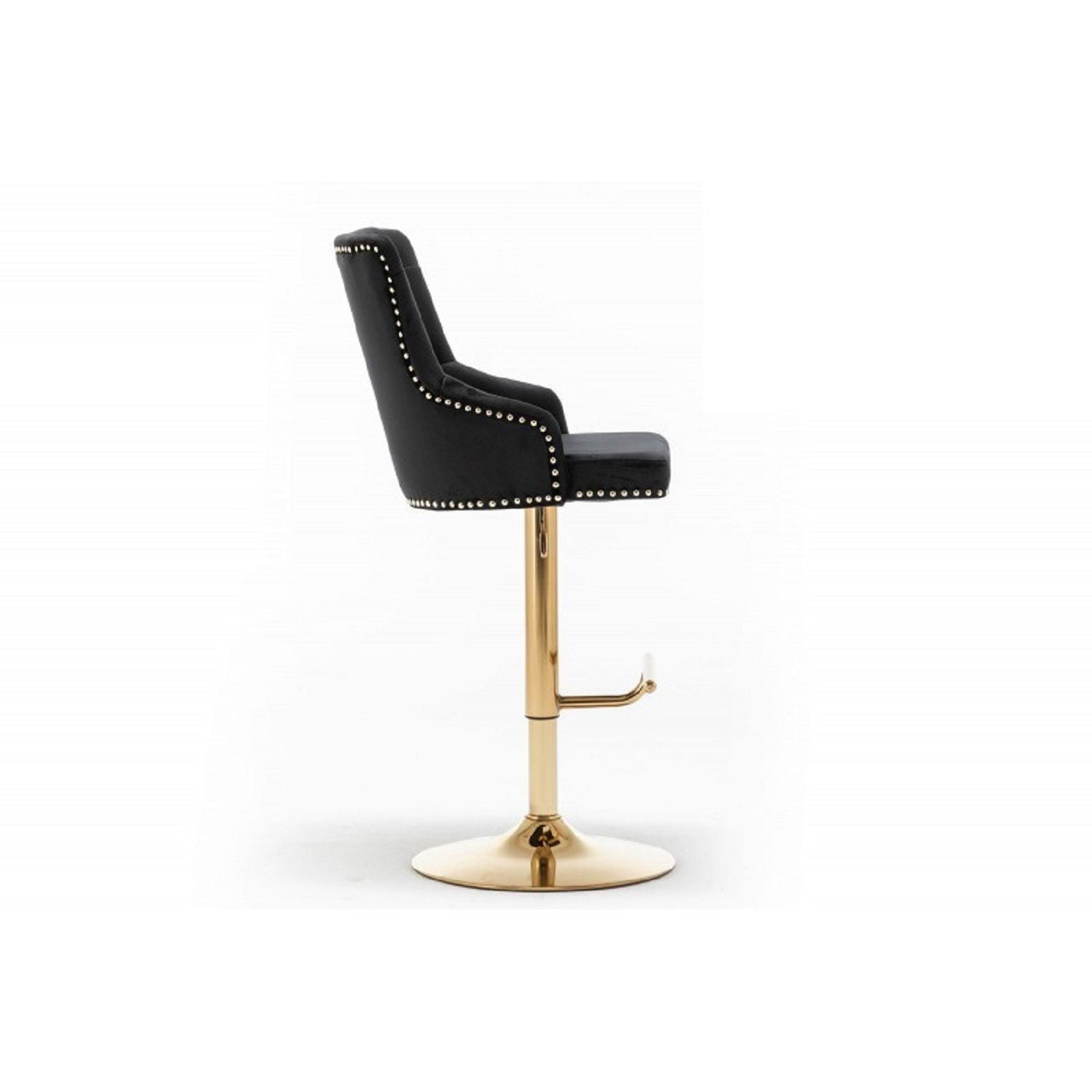 Adjustable Swivel Bar Stool With Nailhead Trim (Set of 2)