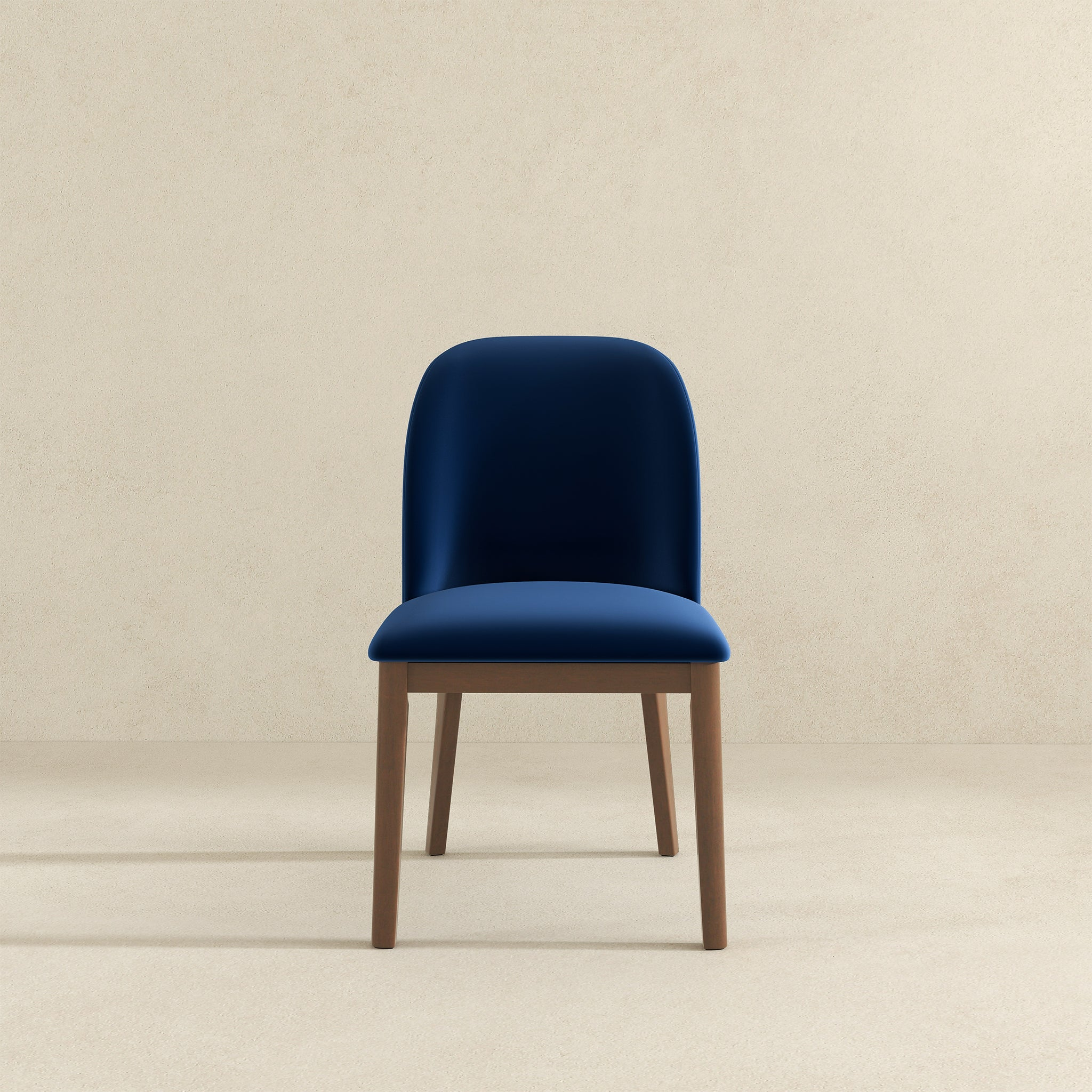 Kaitlyn Navy Blue Velvet Dining Chair Set of 2