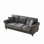 86" Modern 3-Seater Sofa with Rolled Arms