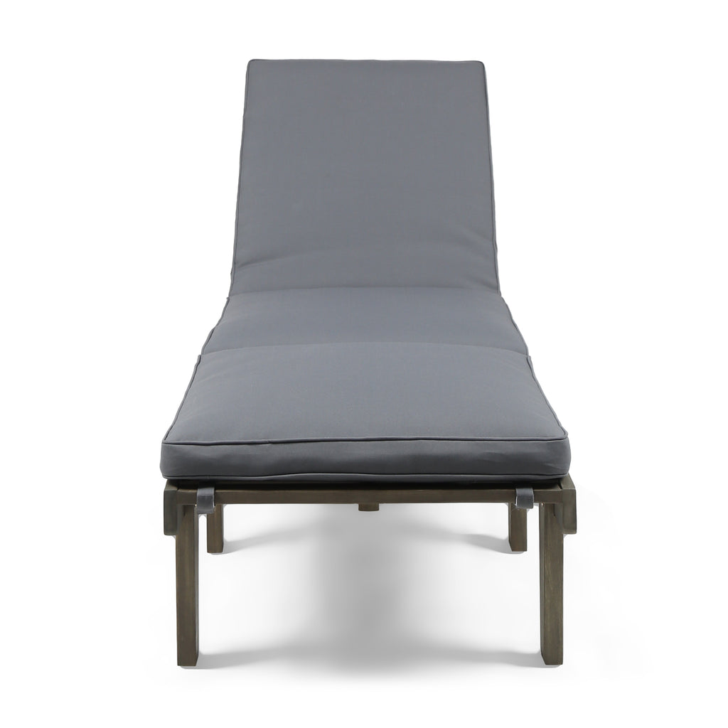 Ariana KD Wood Chaise Lounge With Cushion
