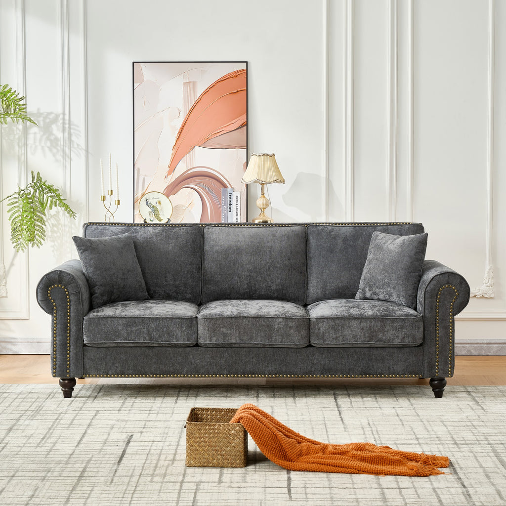 Modern 3+2 Seater Sofa with Rolled Arms