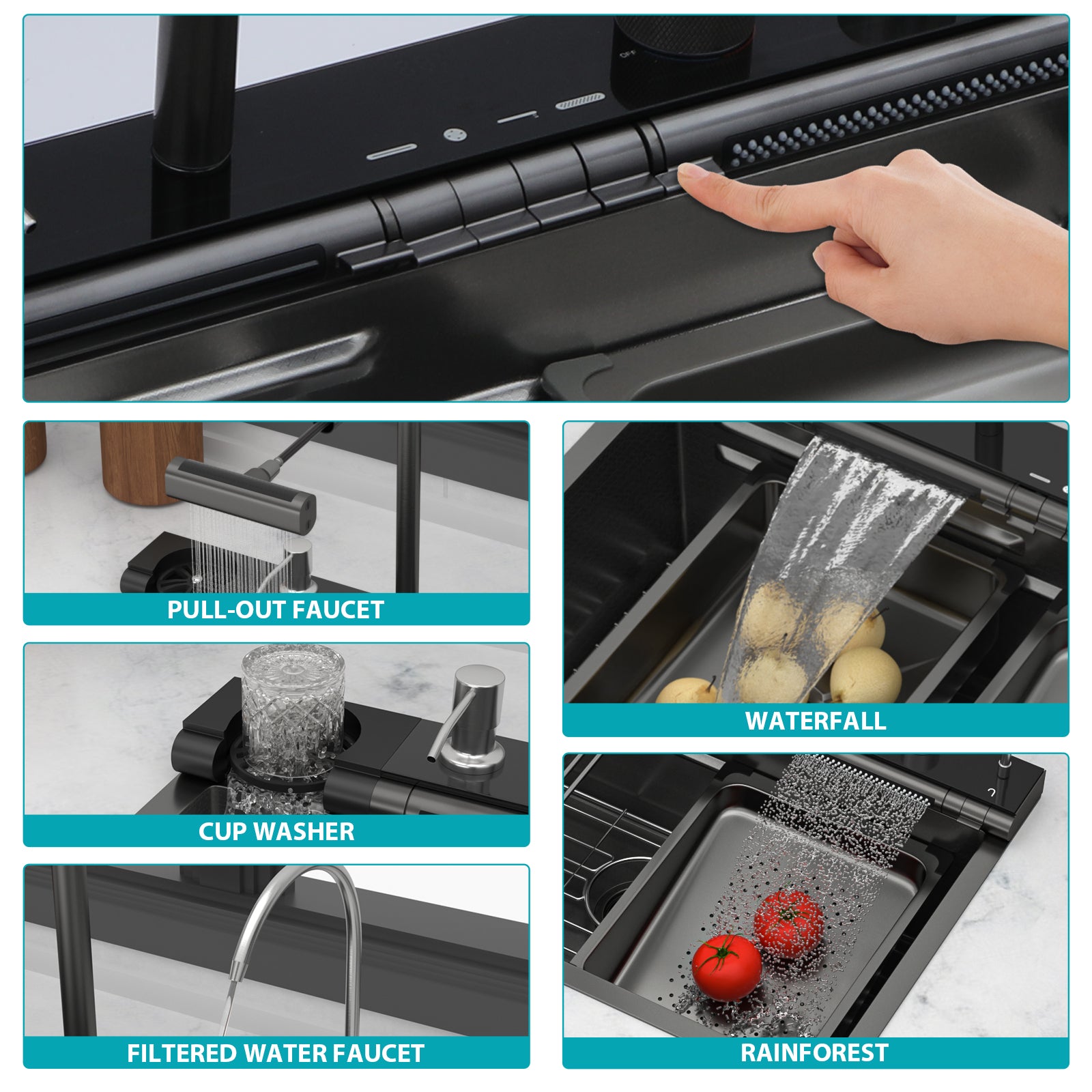 30" Gunmetal Kitchen Sink