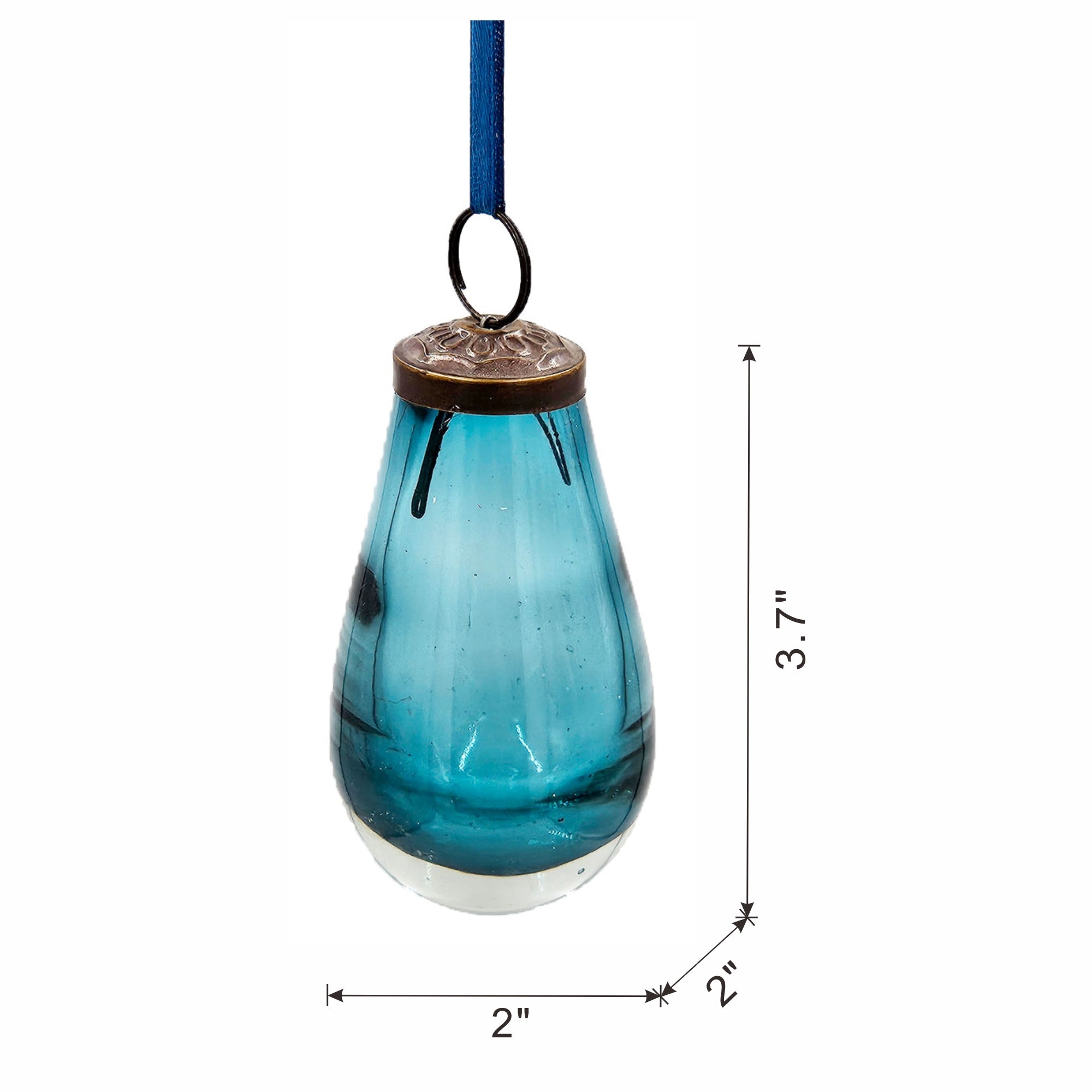 Luster Tear Drop Ornament Set of 12