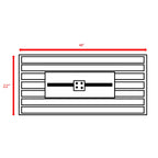 43" Metal Rectangular Fire Pit – Outdoor Patio Heating Table