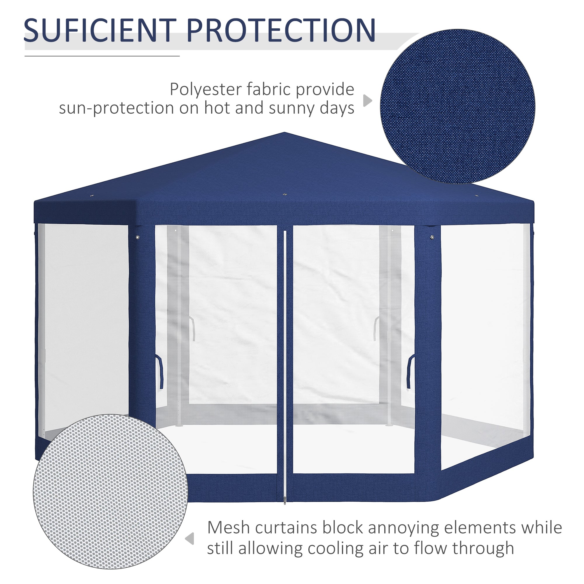 Outsunny Hexagon Outdoor Party Tent