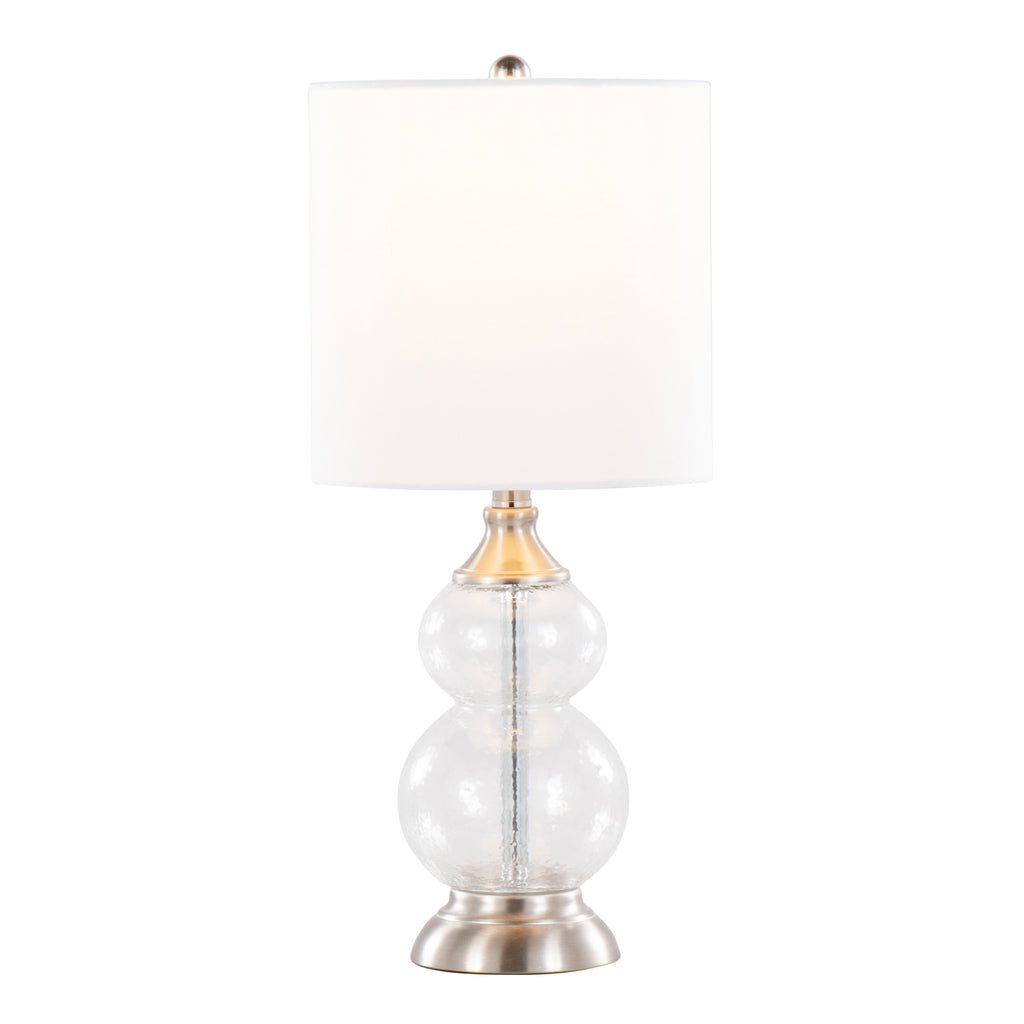 Belle 20" Contemporary Glass Accent Lamp