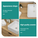 15.69"x15.69" Modern Bathroom Vessel Sink