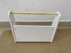 Kids Bookshelf with Wooden Handle - 2-Tier Front-Facing Bookcase