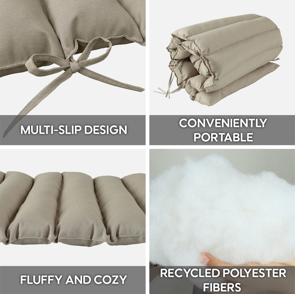 Outdoor Lounge Chair Cushion Replacement Set - Khaki