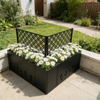 Metal Planter-Trellis Combo (Set of 3)