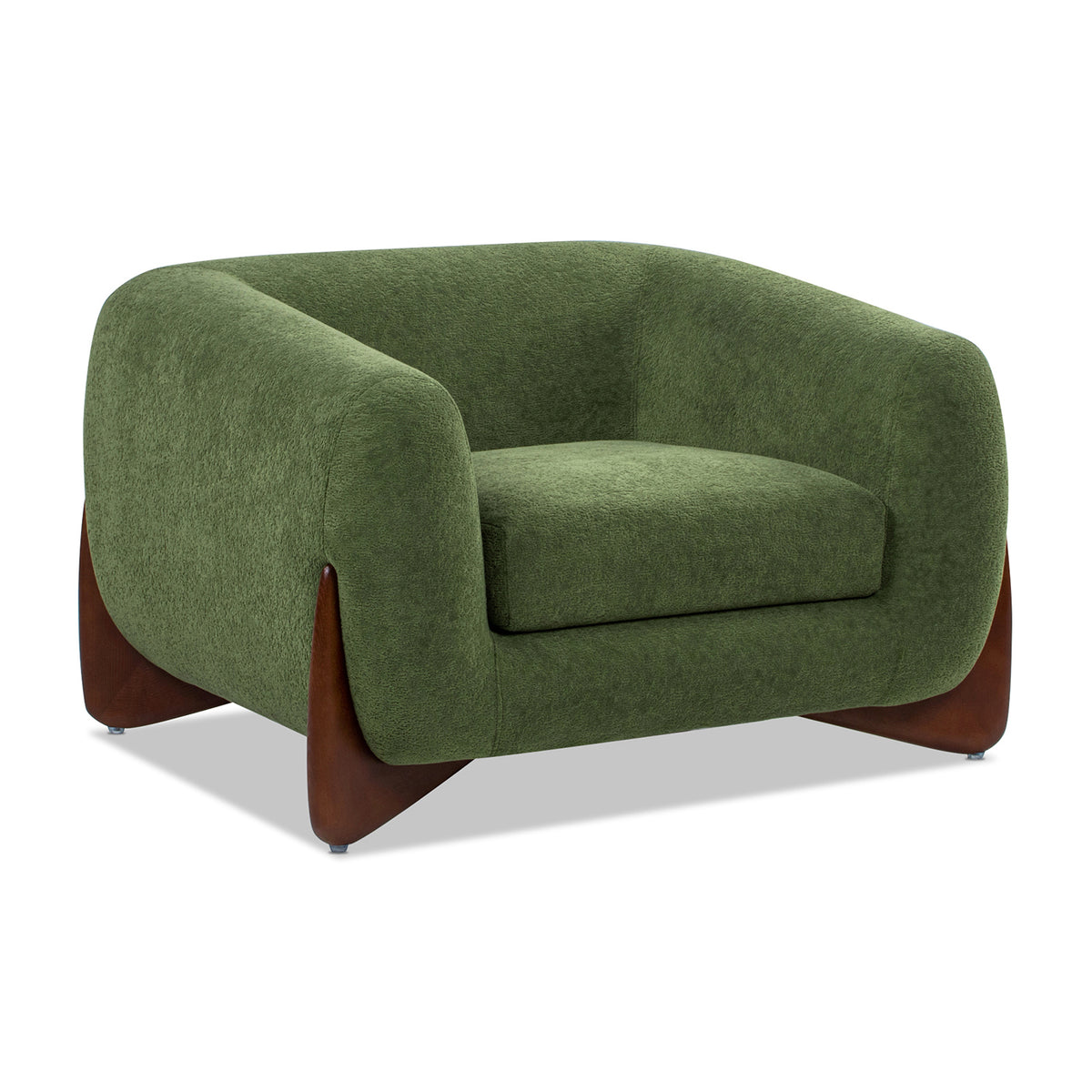 Alpine 44-Inch Sherpa Arm Chair, Moss