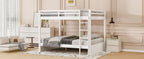 Wood Queen Size Bunk Bed with Ladder