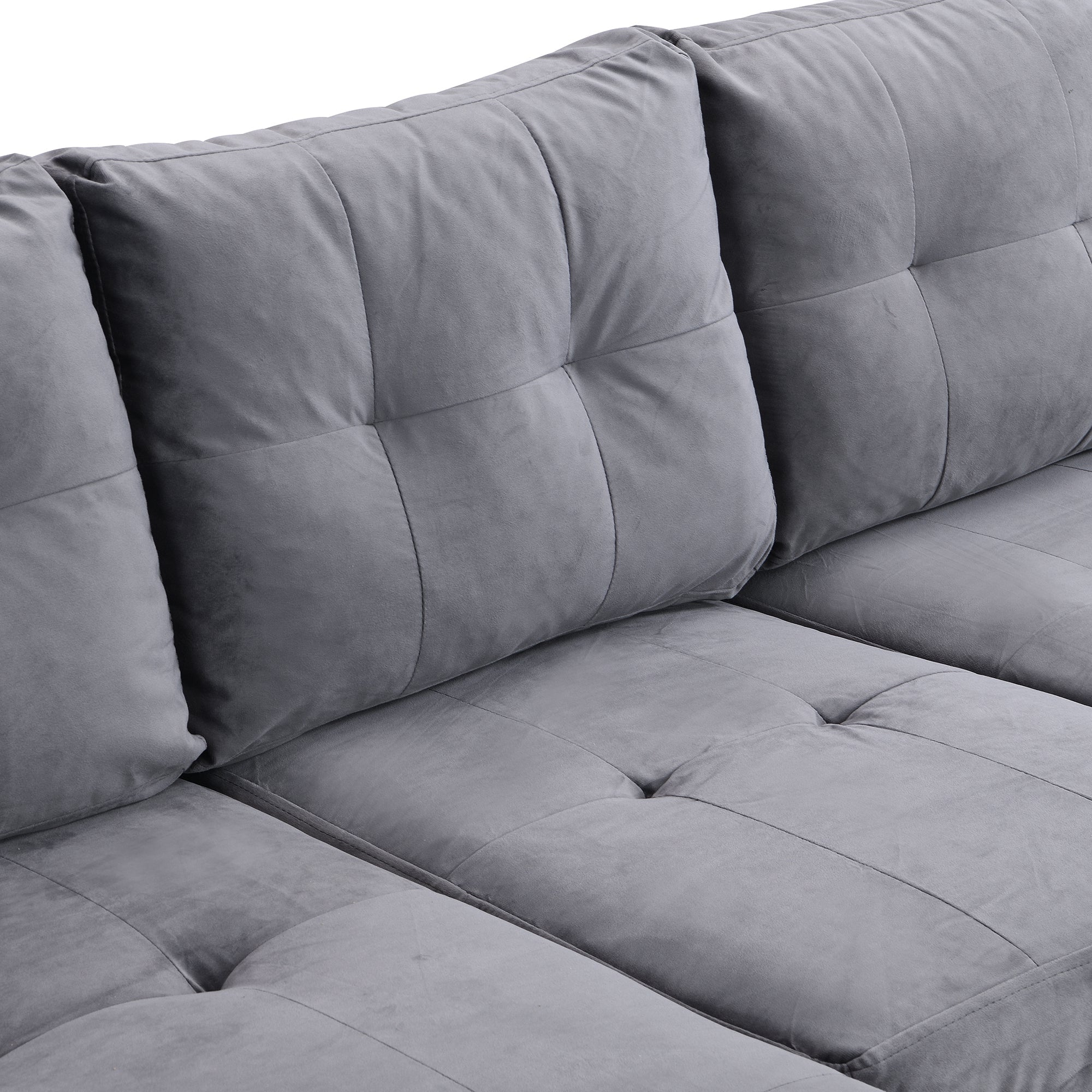 Modern Sectional Sofa Set with L Shape Chaise Lounge