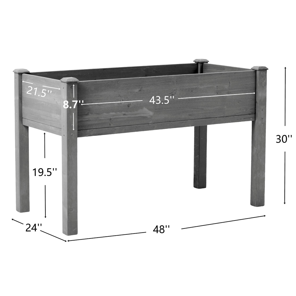 48x24x30 Inch Raised Garden Bed with Legs