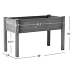 48x24x30 Inch Raised Garden Bed with Legs