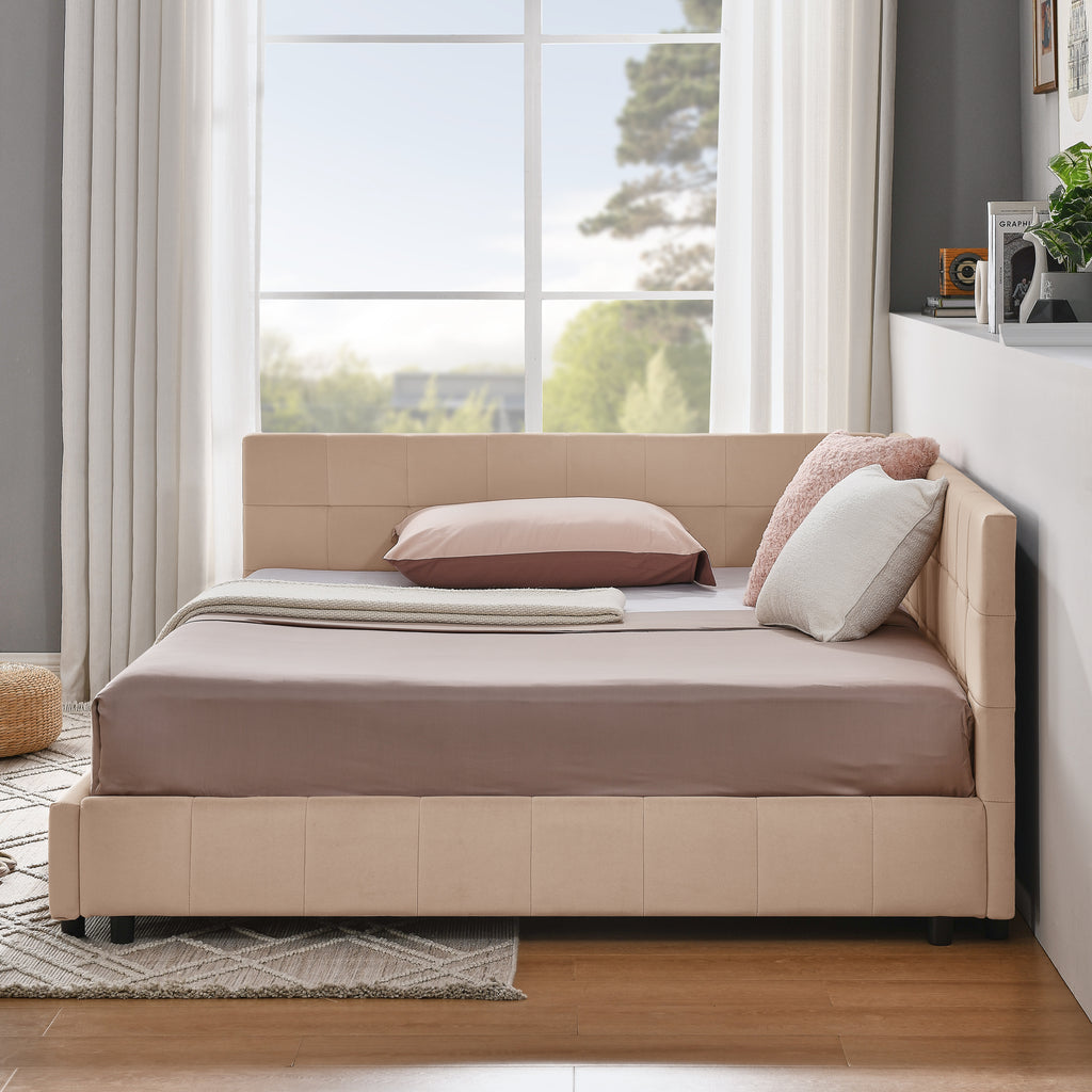 Full Size Upholstered Tufted Bed Frame