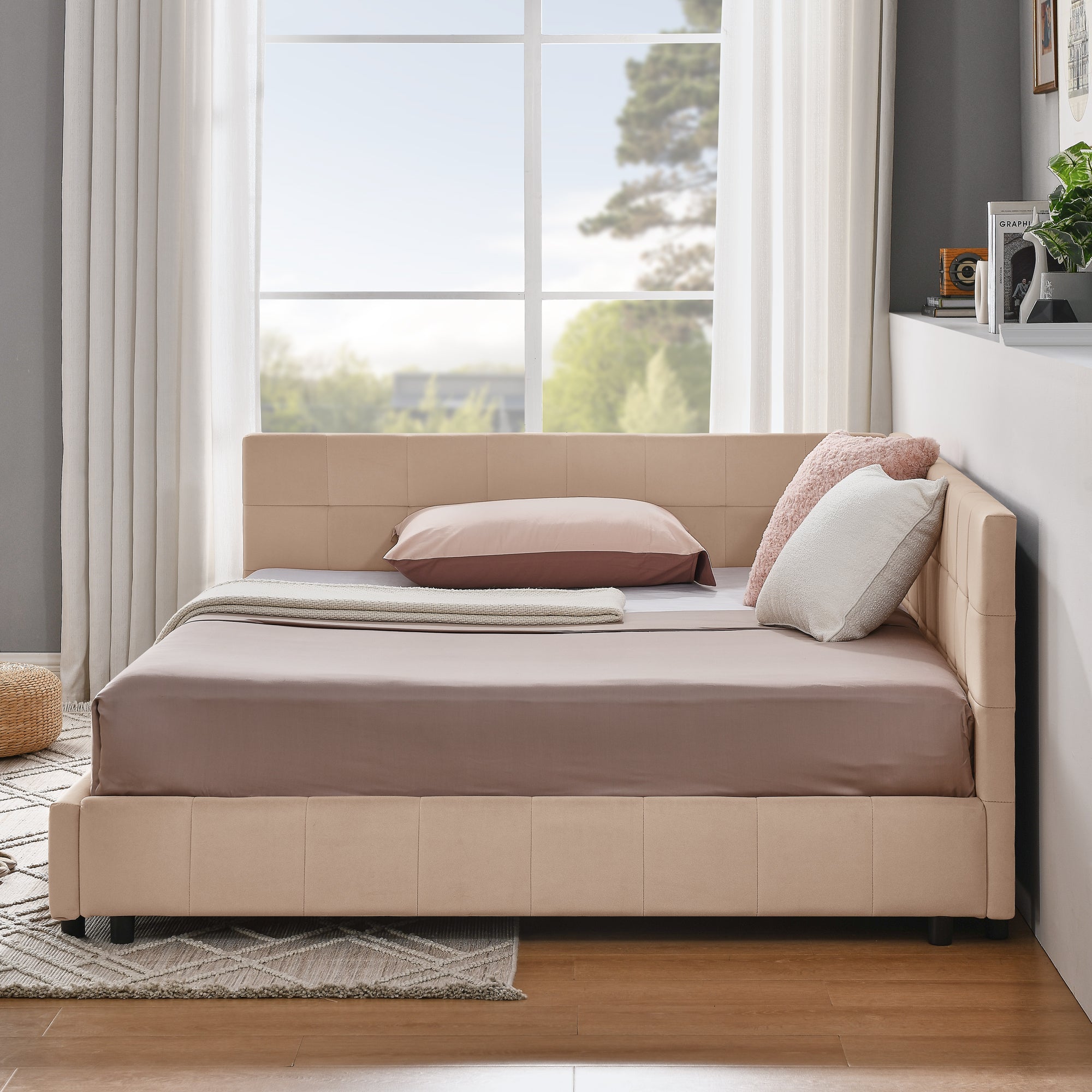 Full Size Upholstered Tufted Bed Frame
