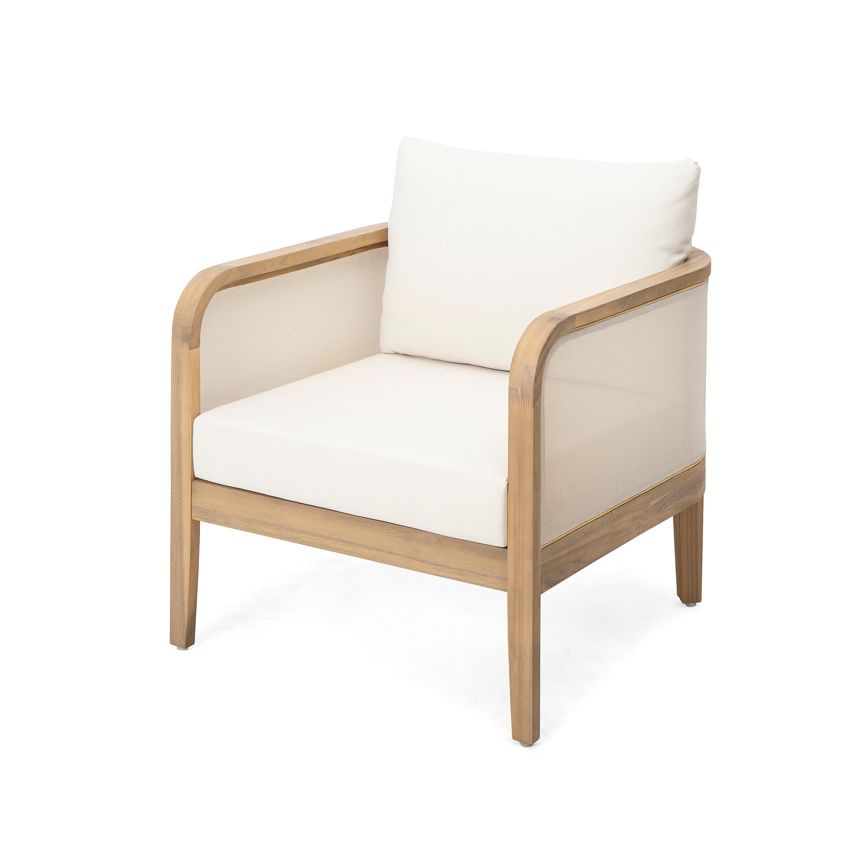 Outdoor Acacia Wood Patio Club Chair