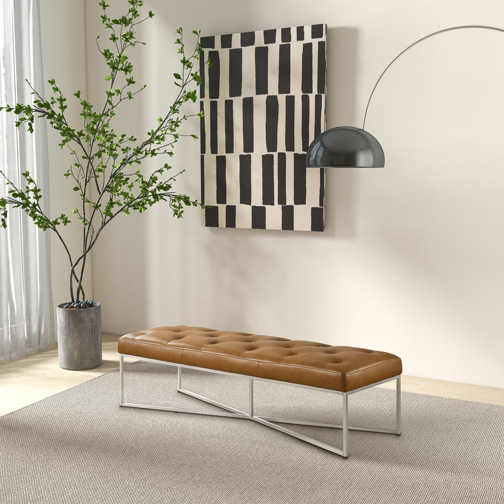 Harper Premium Leather Bench