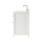 36 Inch Solid Wood Pre-Assembly Bathroom Vanity with US Power - White