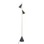 65" Contemporary Metal Floor Lamp in Plated Nickel
