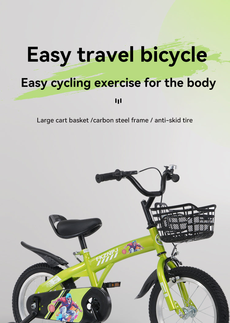 FKZNPJ 16 Inch Sporty Kids Bike with Training Wheels