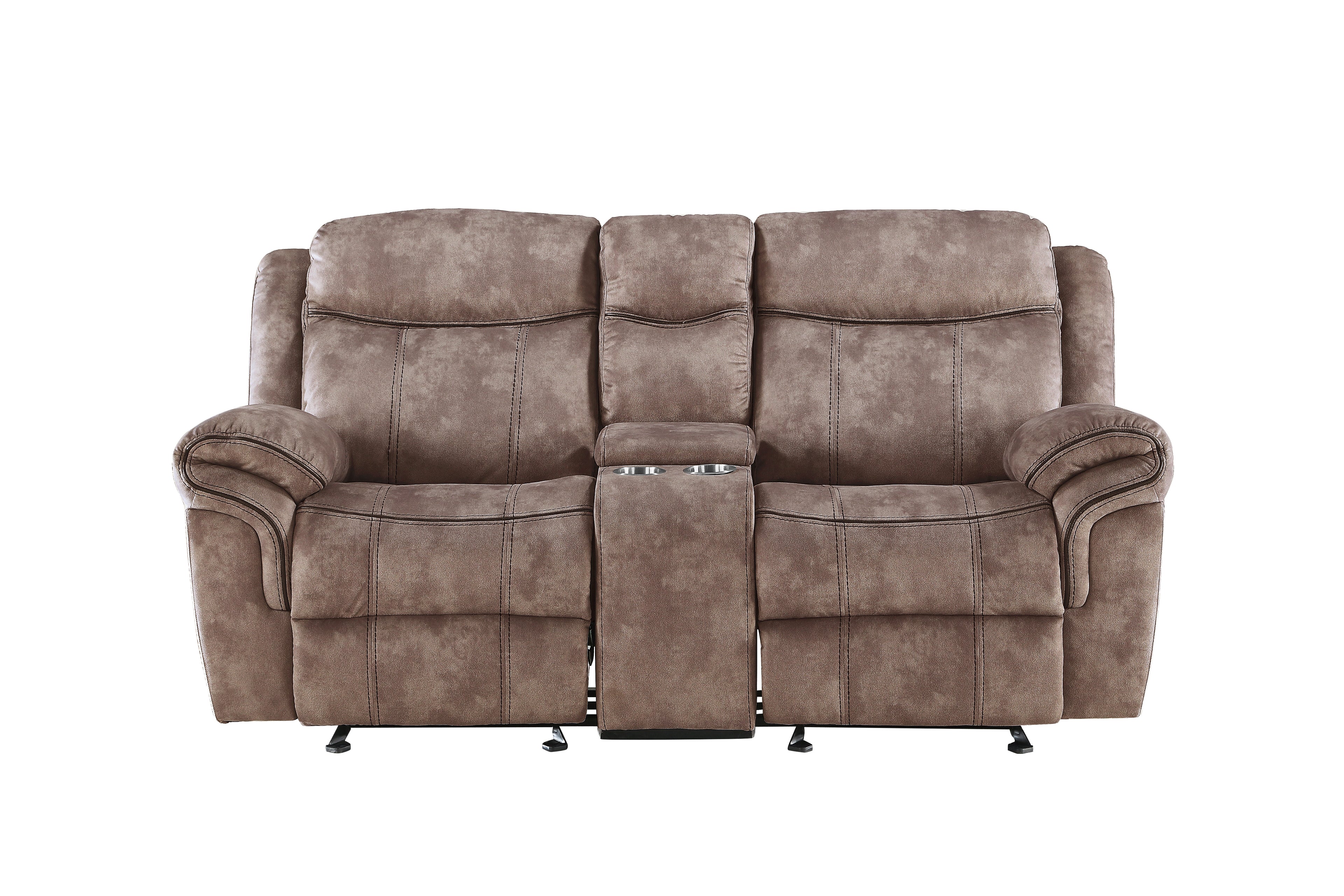 Zubaida Two Tone Chocolate Velvet 3PCS Recliner Living Room Set