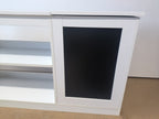 3-in-1 Kids Bookshelf and Toy Storage Cabinet with Chalkboard