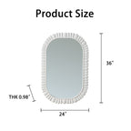 24"x36" Oval Scalloped Wall Mirror