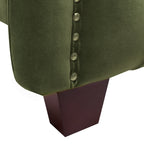 Marcella Upholstered Shelter Headboard Bed Set, King, Olive