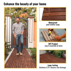 Acacia Wood Interlocking Deck Tiles