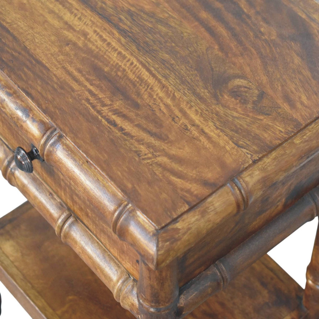 Solid Wood Bamboo Heritage Bedside Table