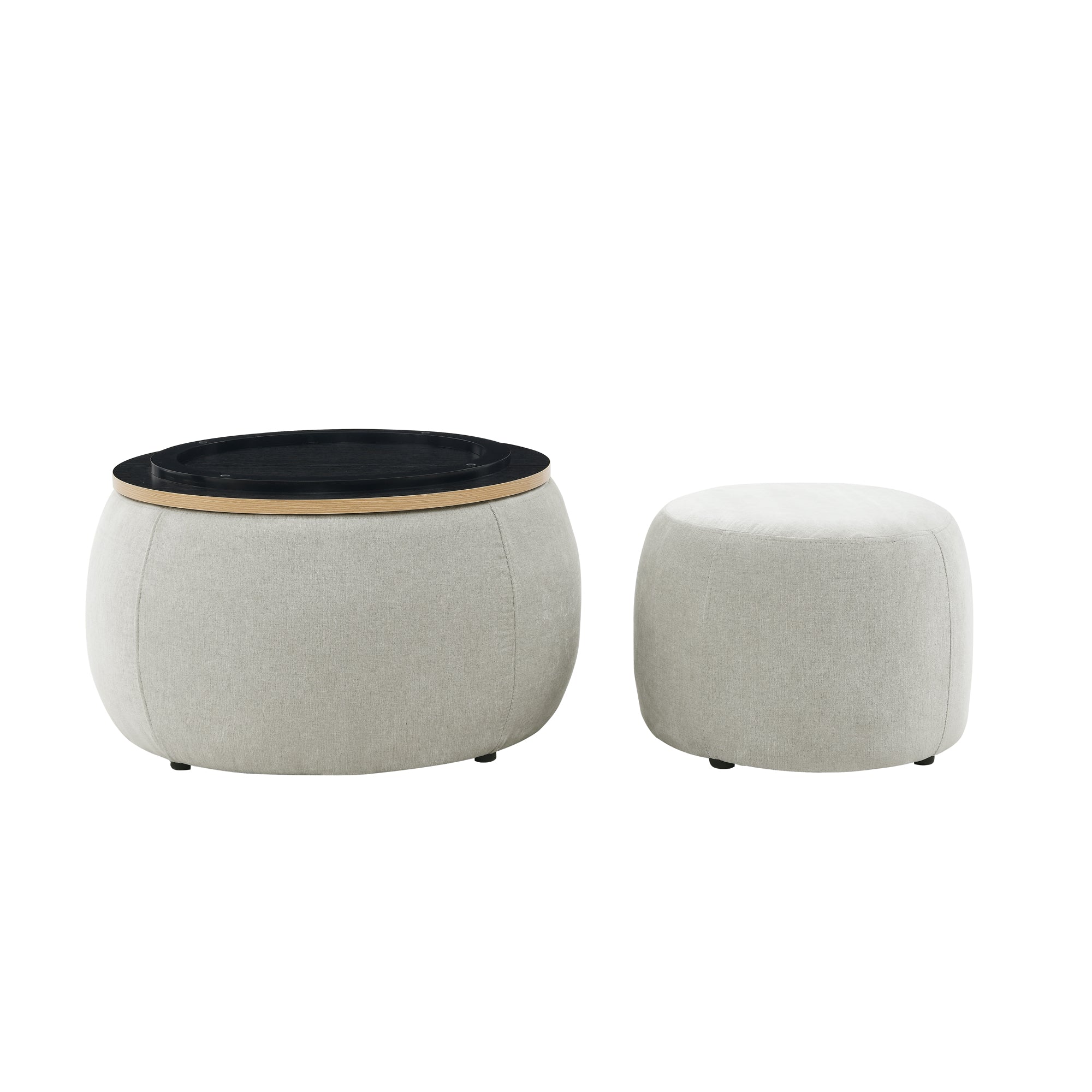 Round Storage Ottoman