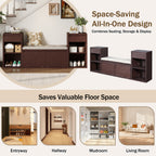 TREXM All-in-One Entryway Storage Bench