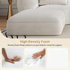 122" Modern L-Shaped Sectional Sofa with Chaise Lounge