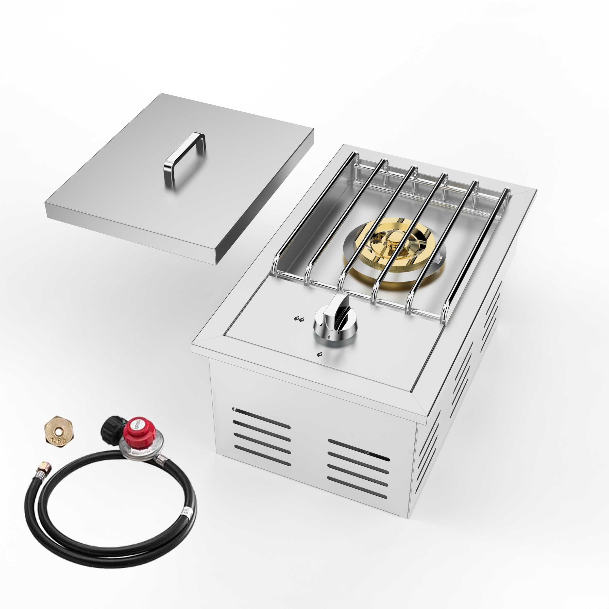 15,000BTU Liquid Propane Single Grilling Side Burner