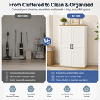 55.1" Tall Wooden Vacuum Storage Cabinet