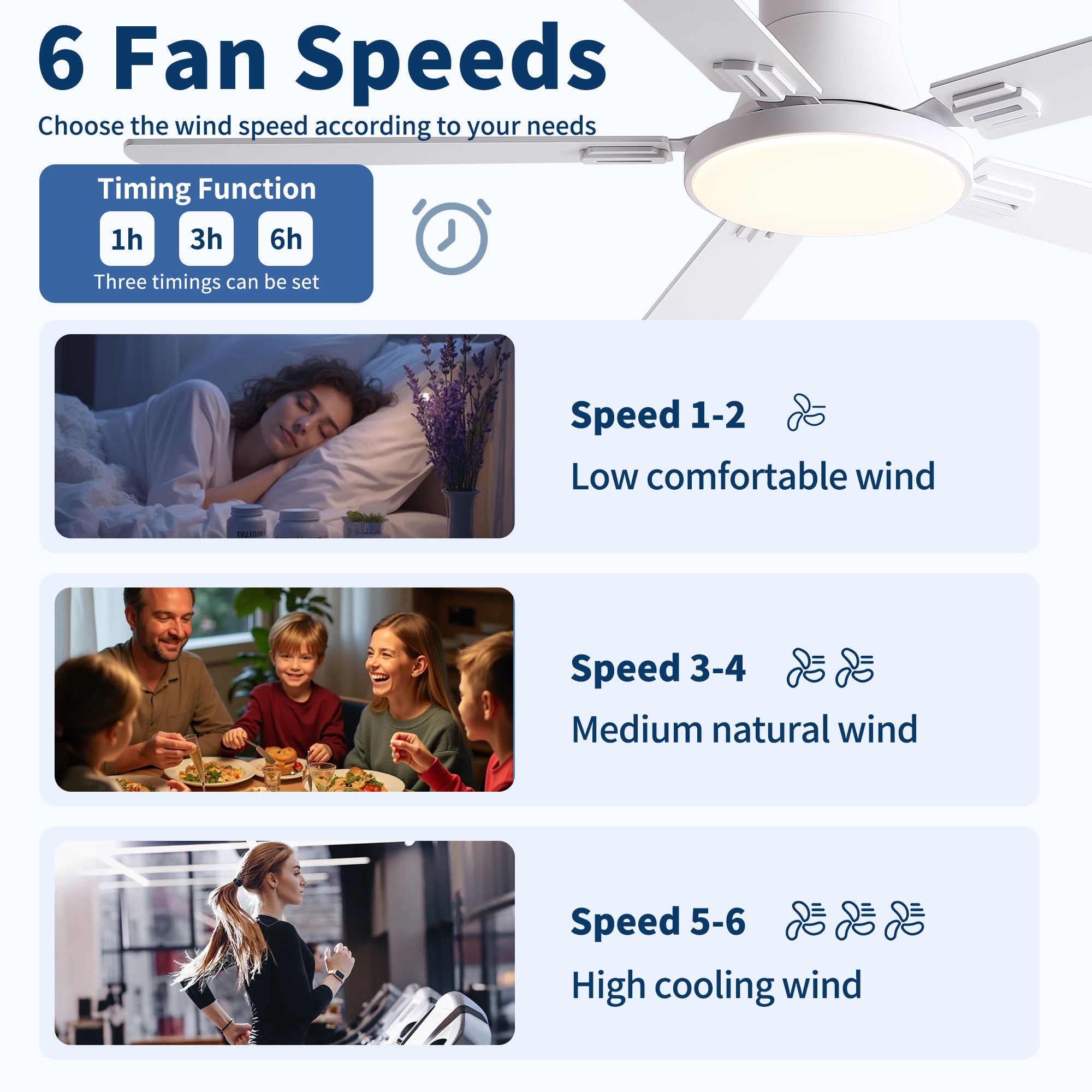 52 Inch Modern Ceiling Fan