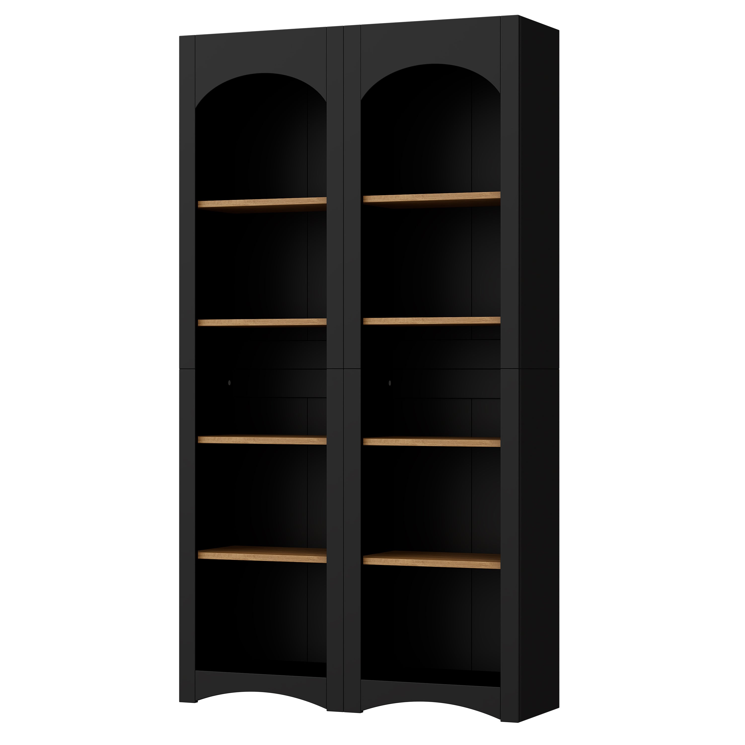 ON-TREND Free Standing 5 Tier Bookshelves Set of 2