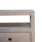 Acid Wash 2-Drawer Open Bedside