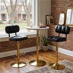 Set of 2 Modern Bar Stools with Adjustable Height