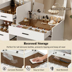 3-in-1 Vanity Desk with Flip Top Mirror