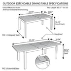 7 Pieces Acacia Wood Outdoor Dining Set