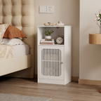 Bathroom Low Cabinet with Louvered Door