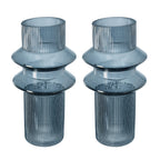 D5.9x11.8"H Fluted Accent Vases Set of 2