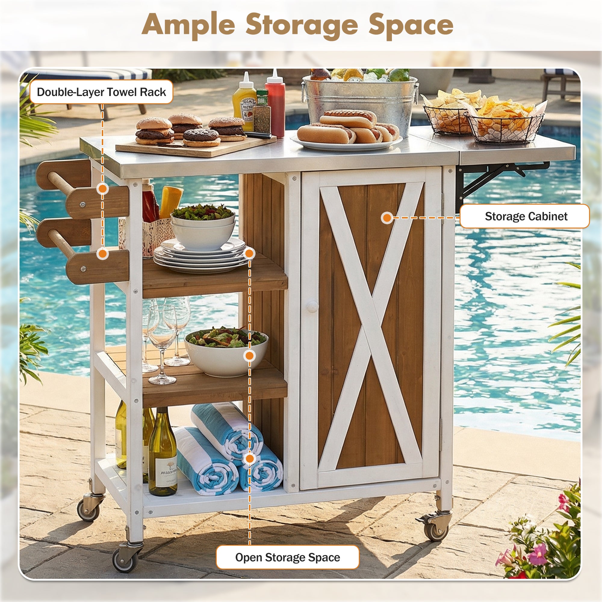 Foldable Outdoor Kitchen Island