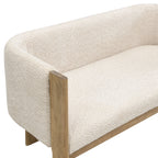 48.5" Upholstered Solid Loveseat (Natural Ash+Almond)