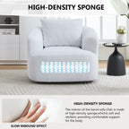 360° Swivel Round Upholstered Comfy Chair