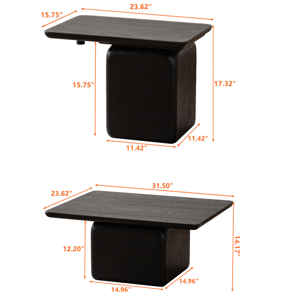 Vintage Fashion Style Square Coffee Table Set